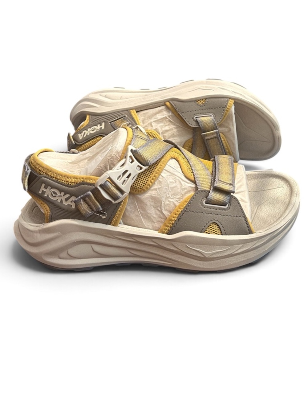 Hoka Men’s Yellow Multi ‘Infini TC’ Hiking Outdoor Sandals Sz-11D $140